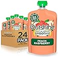 Outshine Fruit & Yogurt Smoothie Peach Raspberry, 24-Pack of 3.5oz Fruit & Yogurt Pouches