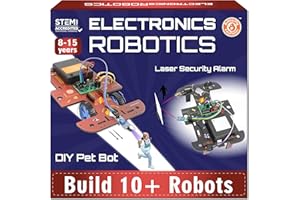 Butterfly EduFields 10-in-1 STEM Robotics Kit for Kids Ages 8-14 | Electronics & Engineering Science Kit with Circuit Board Projects | Educational Robot Building Kit