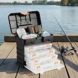 VonHaus Utility Tool Box Storage Organiser Case with 4 Drawers view 7