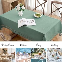 MIULEE Mint Green Polyester Linen Rectangle