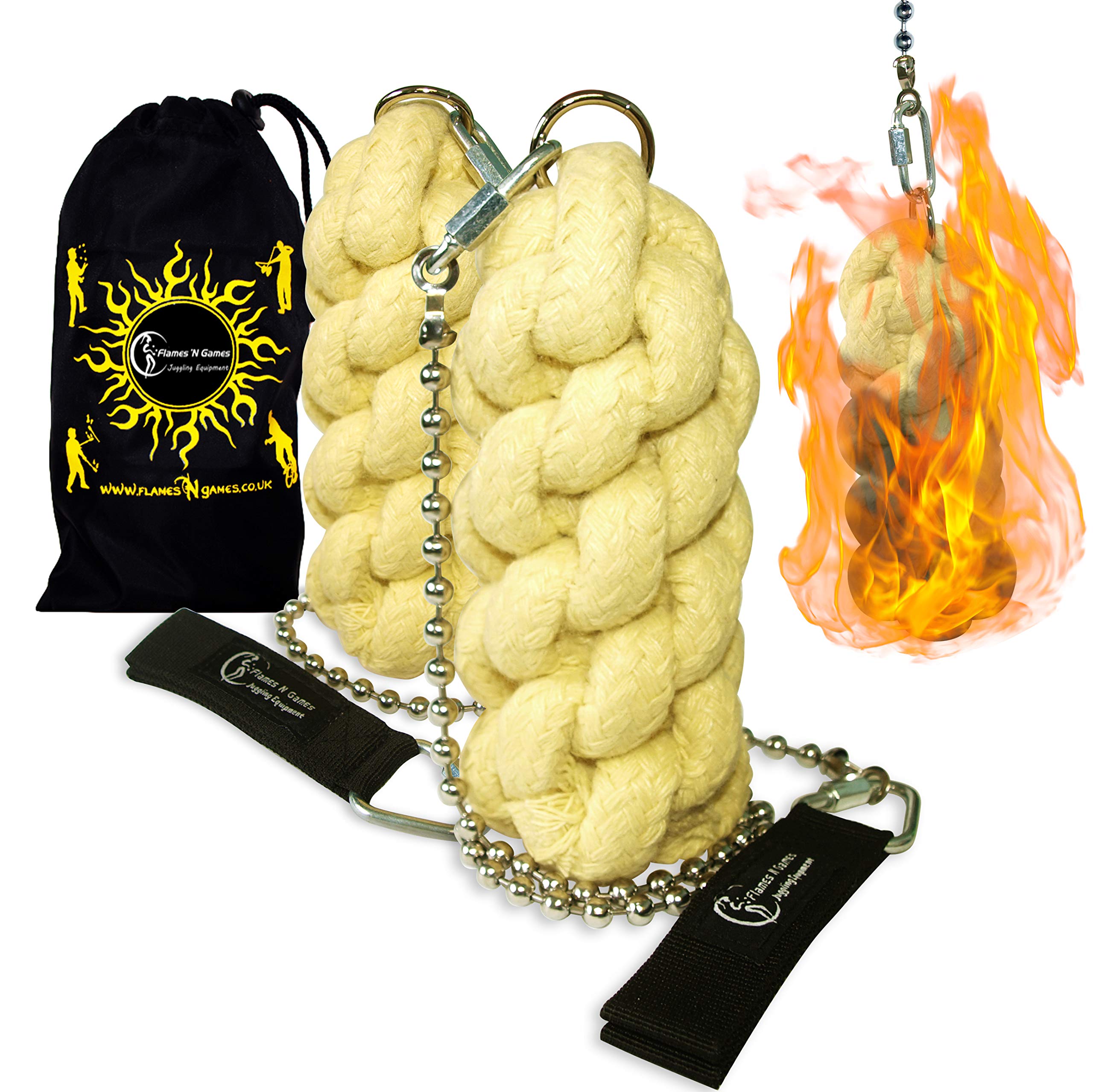 Flames 'N Games - ORION - Pro Fire Poi set Travel Bag