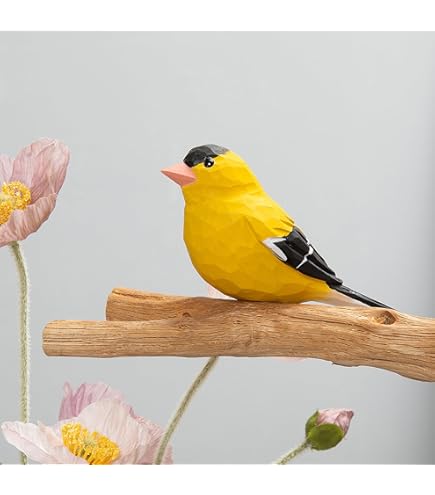 Amazon.com: US 4.5 Inch Goldfinch Bird on Branch Decorative Statue