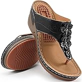 HARENCE Wedge Sandals for Women Comfortable Cushion Footbed Platform Sandal 2026 Dressy Summer Shoes for Casual Walking Outdoor