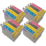 T 715 - 4 sets of 4 Multipack Epson Compatible Ink Cartridges for Epson SX215 - ALSO COMPATIBLE WITH D120, D78, D92, DX400, DX4000, DX4050, DX4400, DX4450, DX5000, DX5050, DX6000, DX6050, DX7000, DX7400, DX7450, DX8400, DX8450, DX9400F, S20, S21, SX100, SX105, SX110, SX115, SX200, SX205, SX209, SX210, SX215, SX400, SX405, SX410, SX415, SX515W, SX600FW, SX610FW, BX300F, BX310FN, BX600FW Printers - Latest Version Double Capacity Inks - T715 T891 T892 T893 T894 T895 T711 T712 T713 T714 T715 (Contains 4x : T711 T712 T713 T714) - Cyan / Magenta / Yellow / Black - Multipack ***By TriINKS***
