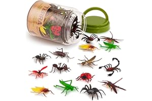 Terra by Battat – Toy Bugs & Insects Tube – 60 Mini Figures in 12 Realistic Designs – Toy Ants, Scorpions, Dragonflies & More – Creepy Crawlies in Storage Tube – Insect World – 3 Years +