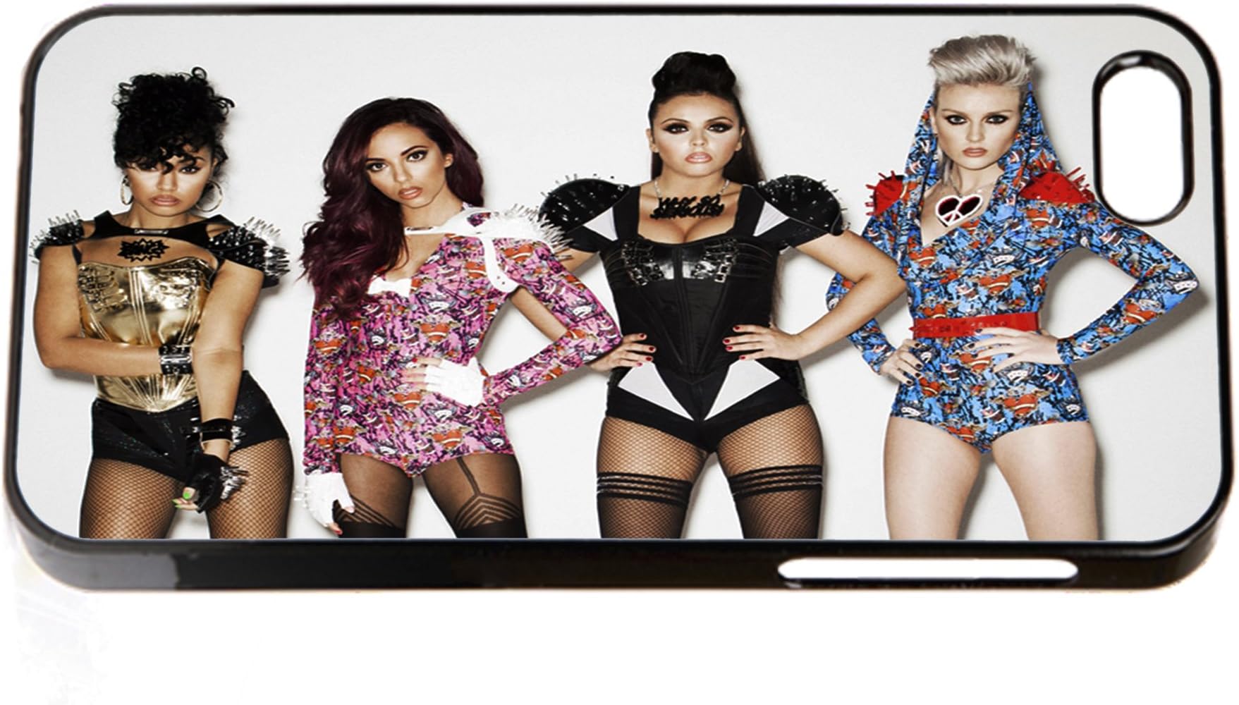 LITTLE MIX 2016 NEW IPHONE PHONE HARD BACK CASE COVER (IPHONE 5-5S, BLACK CASE)
