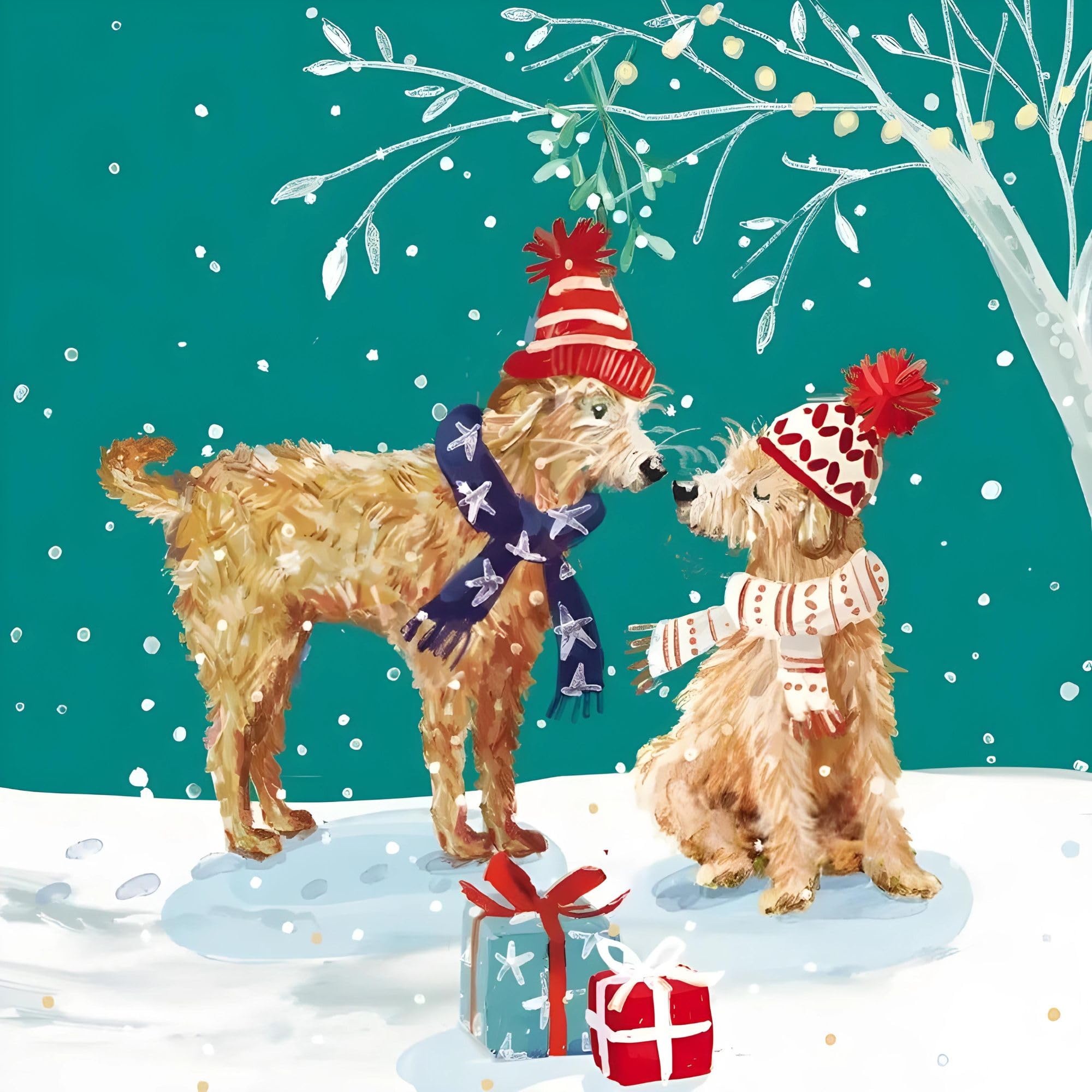 GBCC Charity Christmas Cards Pack of 10 - Charity Christmas Cards with Festive Dogs Design - Eco-Friendly Xmas Cards Multipack with Envelopes