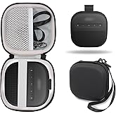 GETGEAR Feature-Designed Protective Carrying Case for Bose New SoundLink Micro Portable Bluetooth Speaker (2nd Gen), Shockproof Travel Hard Shell with Mesh Pocket & Wrist Strap (Black)