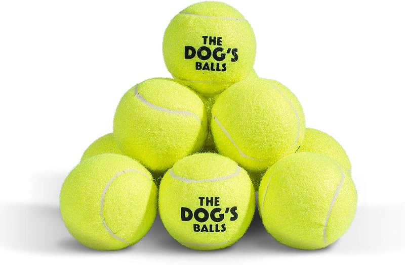The Dog's Balls Dog Tennis Balls Yellow Medium 12-Pack High Visibility