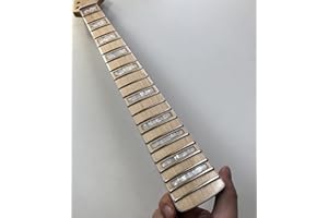NETANCE DIY Guitar Neck 22 frets 25.5Inch Maple Fingerboard Block Inlay Gloss