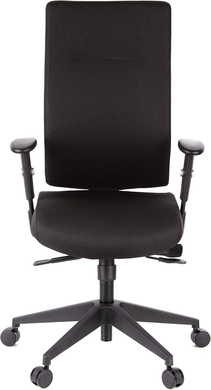 hjh OFFICE Executive Chair office chair PRO-TEC 300 robust fabric ergonomic high backrest 3-position lockable synchro mechanism black - Image 3