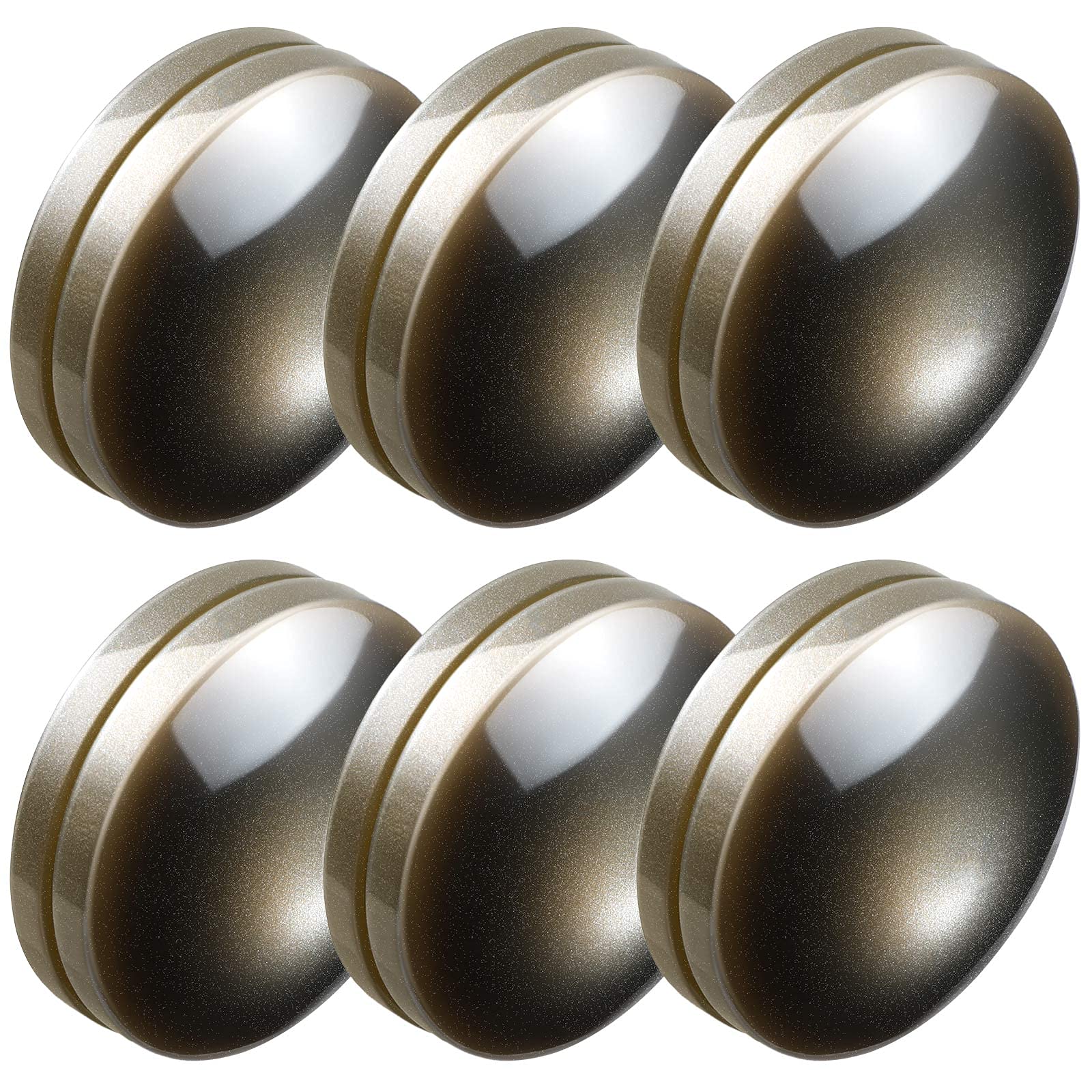 Magnetic Curtain Weights, Plastic Covered Heavy Duty No Sew Shower Magnets, Avoid Blowing Around, Work for Drapery, Tablecloth, Flag, Outdoor Curtain Liner (Gray, 6 Sets)