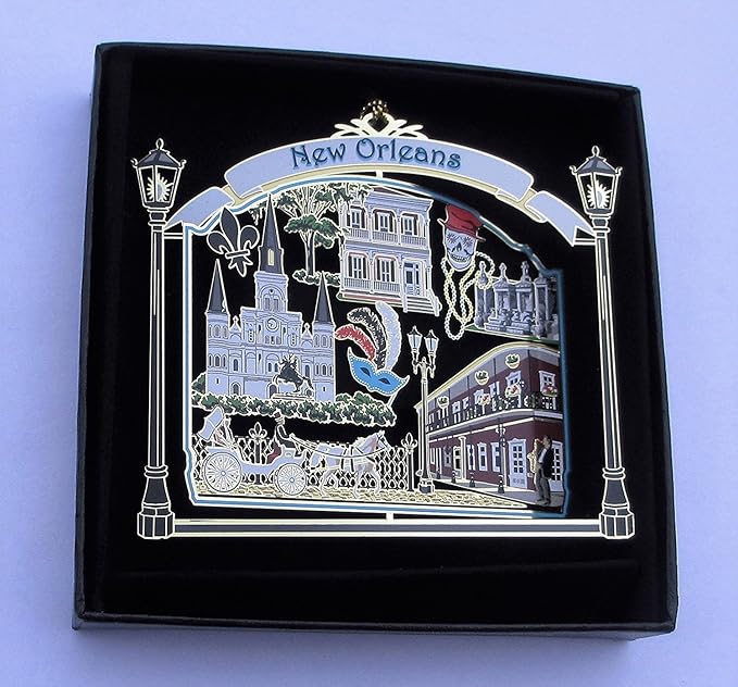 New Orleans Ornament State Souvenir Brass