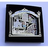 LDSINC New Orleans Ornament State Souvenir Brass Black Leatherette Gift Box