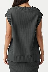 Saodimallsu Womens V Neck Sweater Vest Oversized