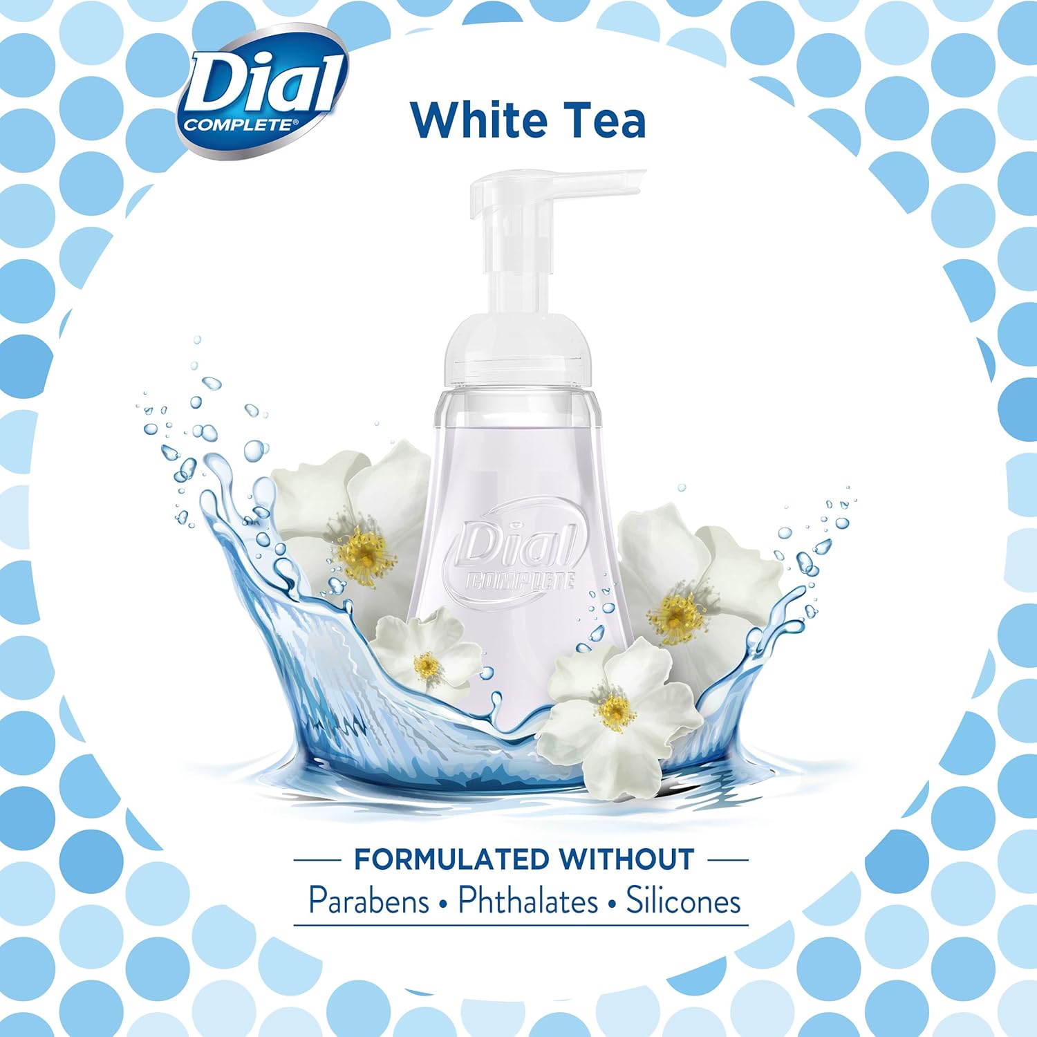 Dial Complete Foaming Antibacterial Hand Wash, Soothing White Tea, 7.5 Ounce : Dial Complete Antibacterial Foaming Hand Wash Refill : Beauty