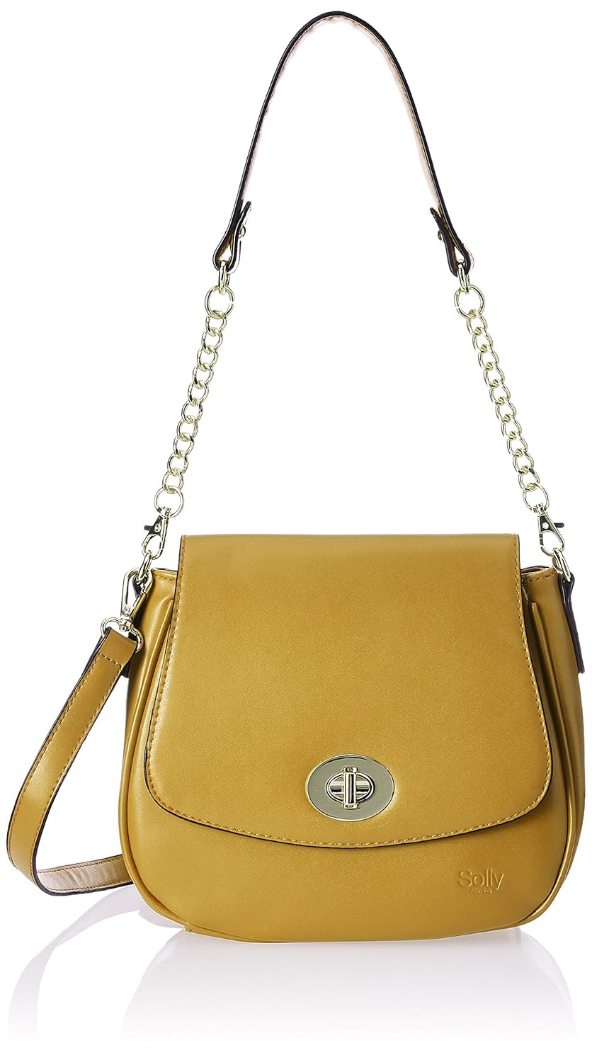 allen solly yellow handbag