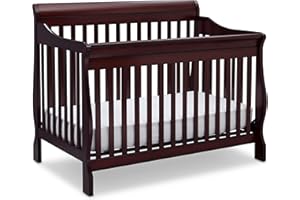 Delta Children Canton 4-in-1 Convertible Crib - Easy to Assemble, Espresso Cherry