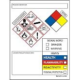 SDS OSHA Data Labels for Chemical Safety 4x3 Inches | 100 Roll MSDS Sticker | SDS OSHA Data Labels for Chemical Safety 4x3 Inches GHS Pictograms, Perforated for Easy Separating HMIS, Hazard Compliant