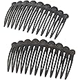 Camila Paris CP3034 French Hair Side Comb, Small Rounded, Gray French Twist Hair Combs Decorative, Strong Hold Hair Clips for Women Bun Chignon Up-Do Styling Girls Hair Accessories, Made in France