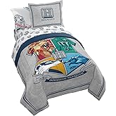 Jay Franco Harry Potter Stand Together 5 Piece Twin Size Bed Set - Includes Comforter & Sheet Set - Super Soft Kids Bedding Fade Resistant Microfiber (Official Harry Potter Product)