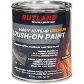 Rutland - 81V Premium 1400 Degree F Hi-Temp Brush-On Paint, 16 fl oz, Black