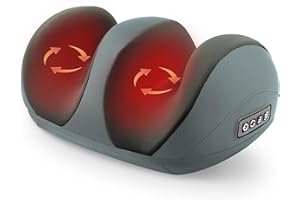 Homesy Foot Massager with Heat, Shiatsu Foot and Calf Electric Kneading Massager Machine with Roller for Relaxation, Plantar Fasciitis, Pain Relief, Gifts for Women & Men, Grey