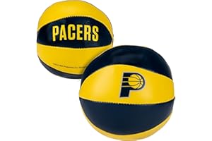 Franklin Sports NBA Indiana Pacers Toy Basketballs - 2 Pack of Kids Soft Mini Basketballs for Over The Door + Indoor Hoops - NBA Fan Shop Kids Soft Toy Balls - (2) Mini Balls Included
