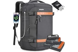 42L Travel Backpack with 4 Packing Cubes, Flight Approved Carry-On Bag, Weekender Business Backpack, Fits 17.3"