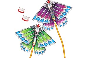 TCVENTS Kites for Kids, 2 Pack Mechanical Butterfly Kite for Adults Outdoor Games and Activities Beach Festival Beginner Kite with Kite String, Easy to Fly Kids Kite for Age 4-8-12 & Above Valentines Day Gift