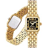 Miykon Dainty Watches for Women, Vintage Small Face Square Womens Watch, Classic Luxury Style Bracelet Watch for Petite Thin Wrists, Cute & Unique Japanese Quartz, Waterproof to 100ft