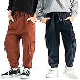 MINI PANDA Toddler Pants, Black Pants Toddler Boys or Girls, Little Boy Pants 2-Pieces