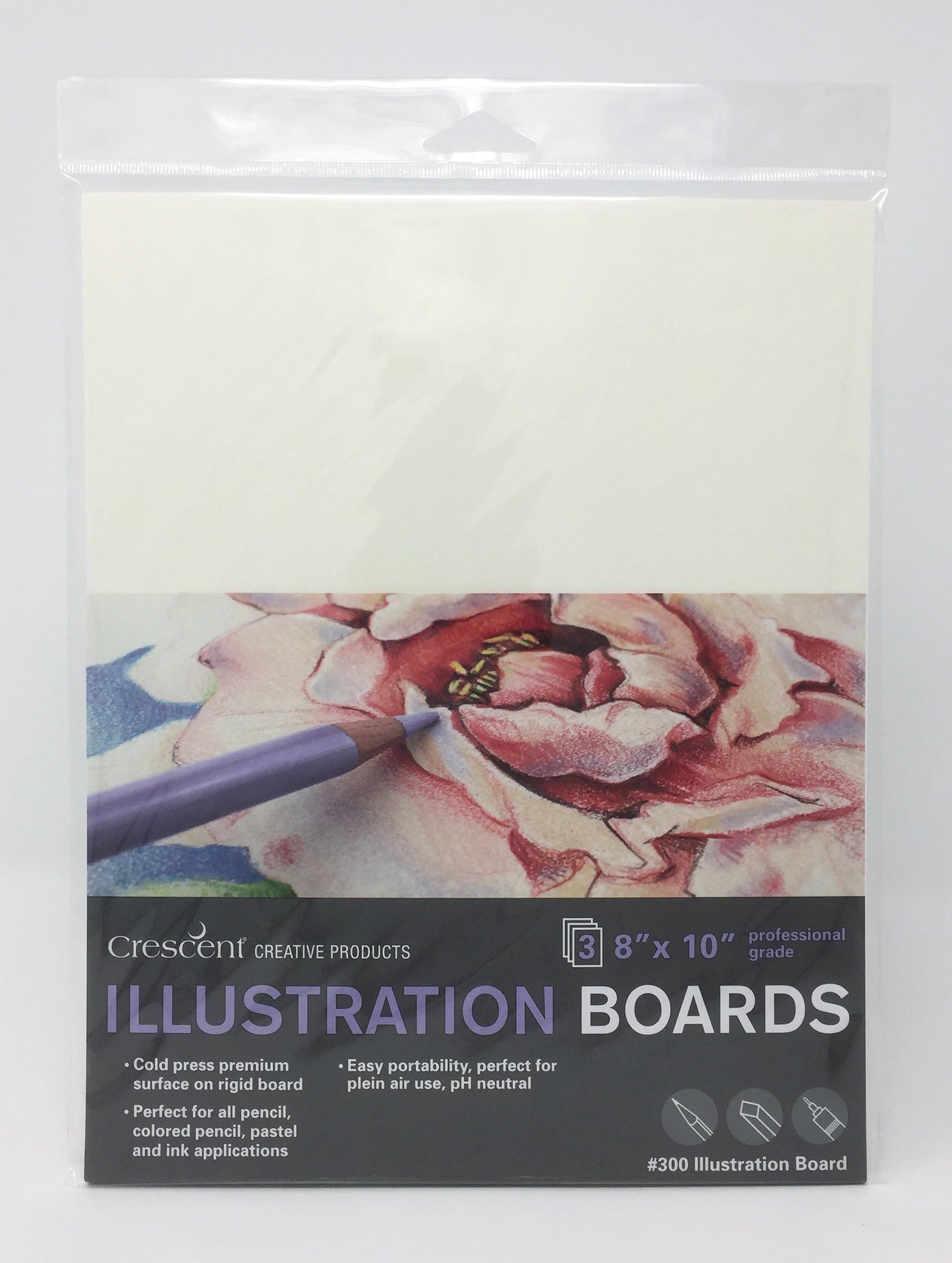 CrescentCreative Products Crescent Art & Illustration Board, 8 x 10, White