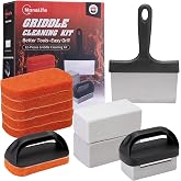 Monalife 12 Pcs Griddle Cleaning Kit for Blackstone, Heavy Duty Grill Brush | Flat Top Grill Cleaning Kit with Grill Stone, Griddle Scraper &amp; Griddle Brush, Easy to Remove Stain, BBQ Accessories