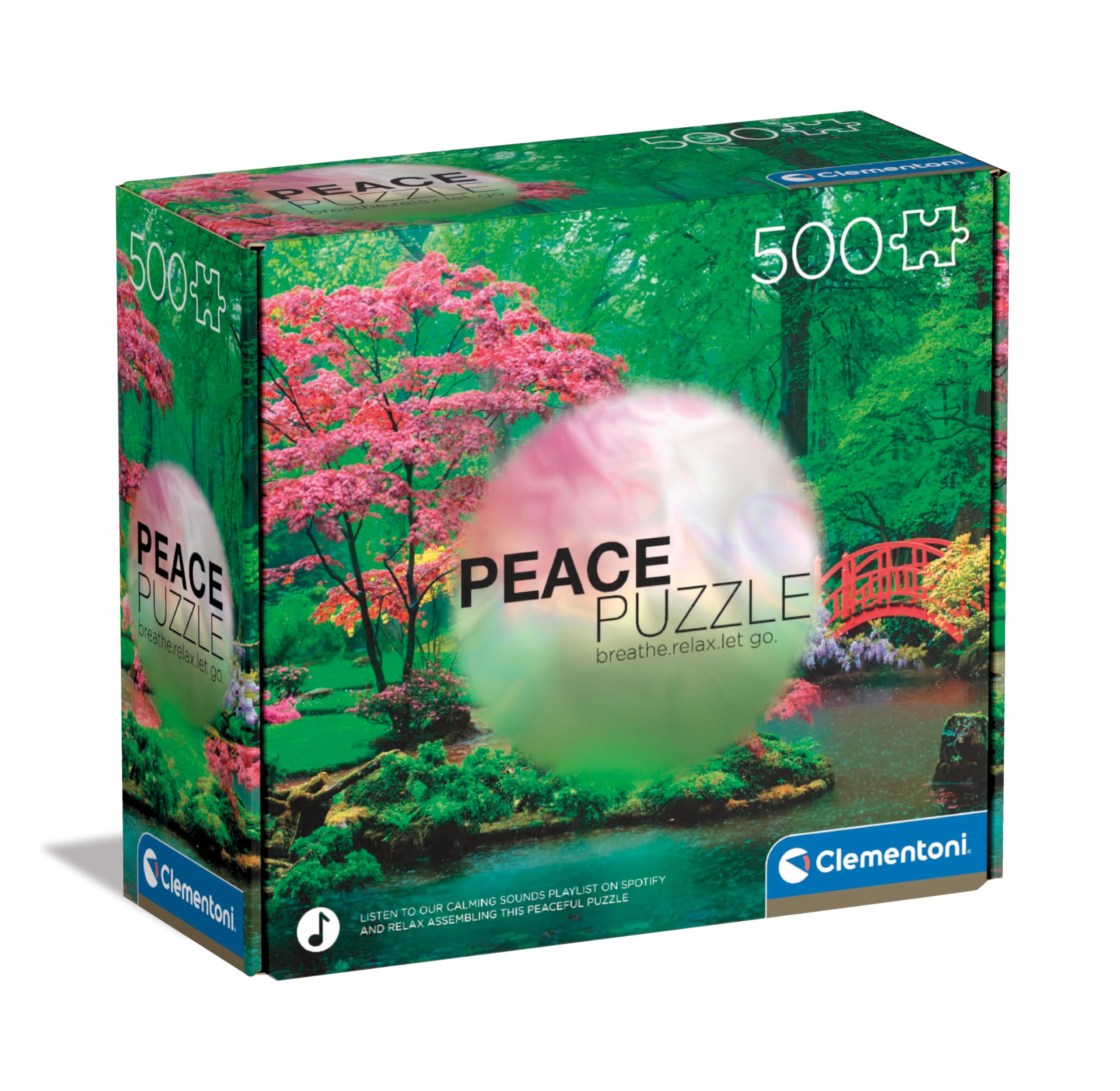 Clementoni 35528 Jigsaw Peace 500 Pieces Raindrops Lullaby-Puzzle for Adults 14-99 Years, Gift for Men/Women, Landscape, Made in Italy, Multicolor