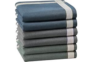 HOULIFE Handkerchiefs for Men, Soft Cotton Mens Hankies with Plaid Pattern Classic Men's Handkerchief in Assorted Color