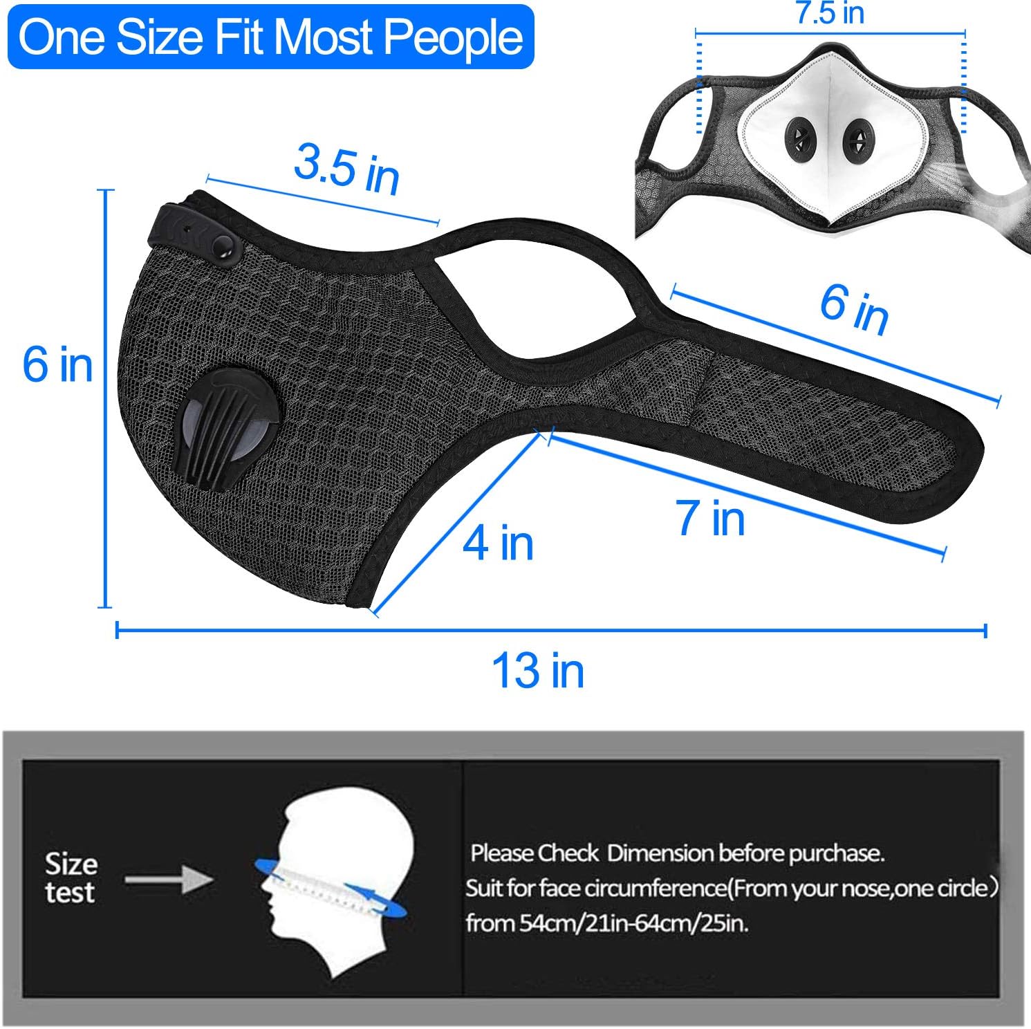 UTOTEBAG Breathable Face Mask with Valves Ventilated Sports Elevation Masks for Men Women Workout Exercise Training Gym, Black : Sports & Outdoors