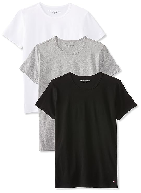 Tommy Hilfiger Herren T-Shirt Crew-Neck T-Shirt Ss 3 Pack Premium Essentials