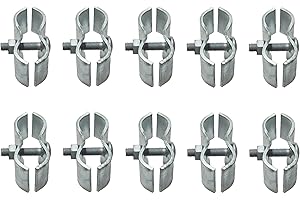 Dailydanny 10 Set Chain Link Fence Panel Clamps 1-3/8" Dog Kennel Panel Clamp for Round Pipe Panel Frame