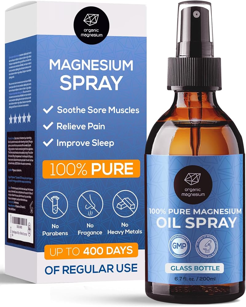 Organic Magnesium Spray Restless Legs Cramps Joints Sleep Zechstein Oil 200ml