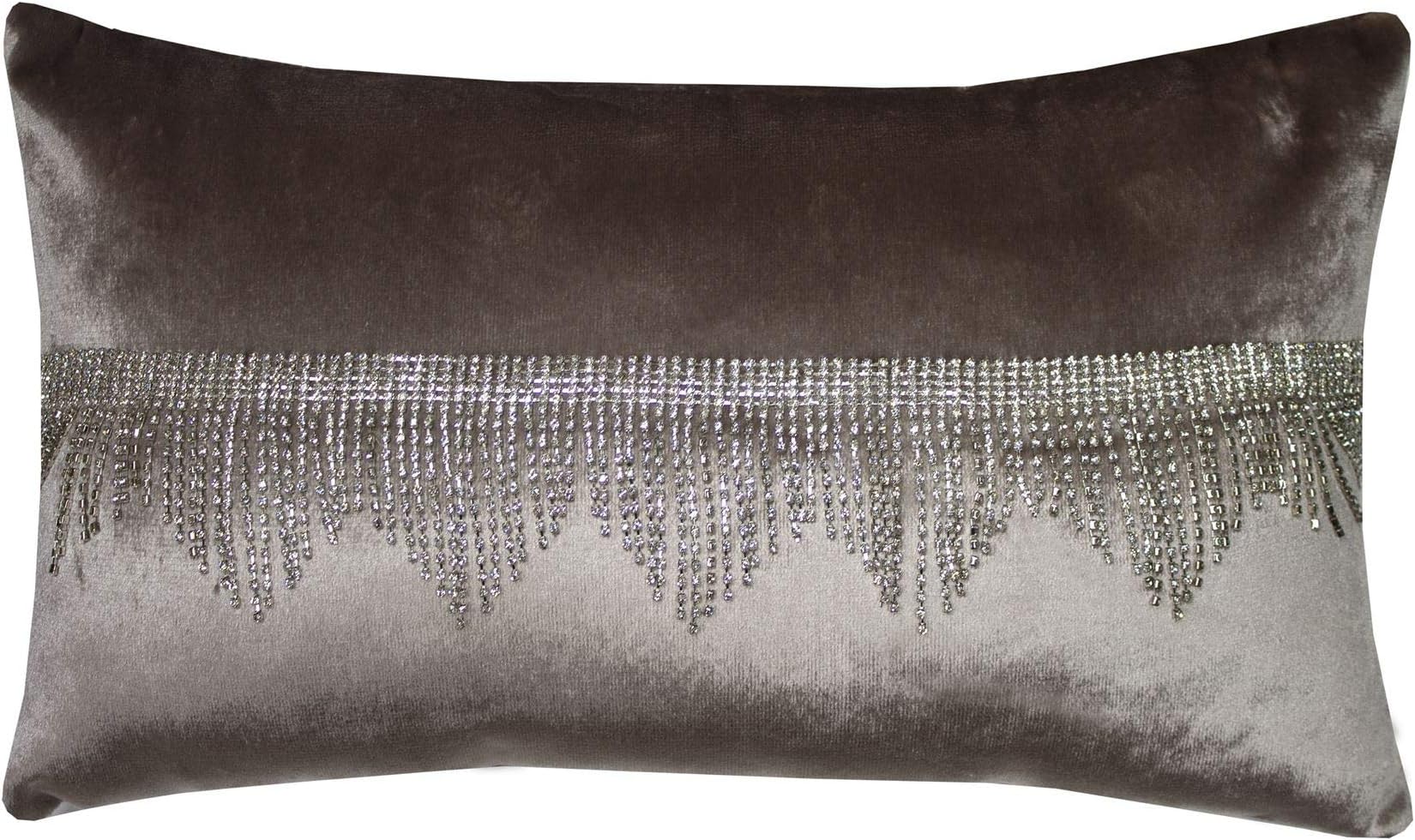 Filled Kylie Minogue Lolita Blush Velvet Diamante 24cm x 45cm Cushion Pillow Case Sham