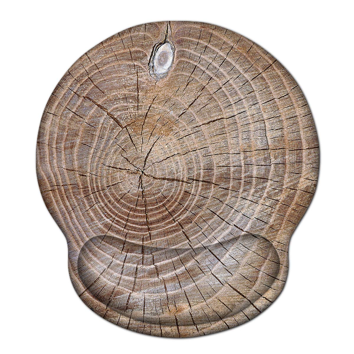 ToLuLu Mouse Mat with Wrist Rest Support, Gel Ergonomic Mouse Pad with Non Slip Rubber Base Memory Foam Mousepad, Mouse Wrist Rest Pad for Laptop Computer Home Office Working Pain Relief, Wood Art