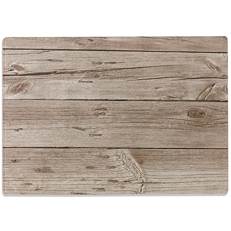 Wandkings Glasschneidebrett „Helles, rustikales Holz“ - Glasschneideplatte, Schneidebrett aus Glas, Frühstücksbrettchen