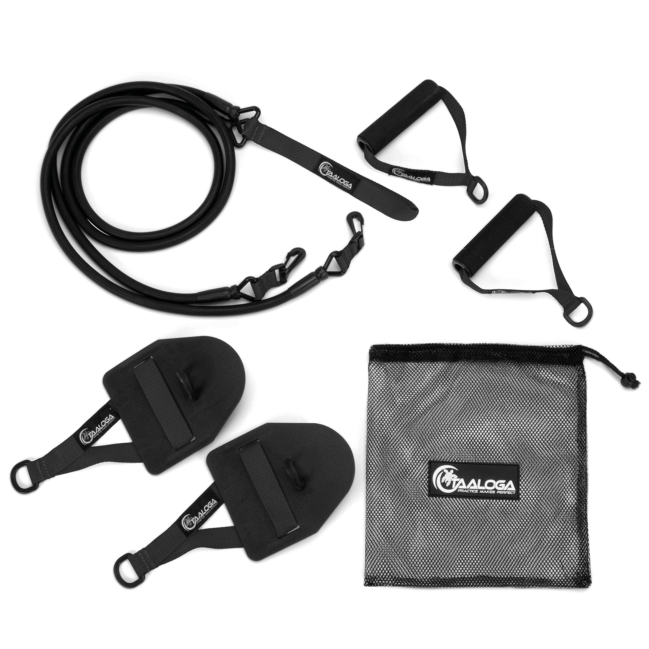 TAALOGA® 2-in-1 Pull Rope Swimming I Swimming Training I Pull Rope Training with Paddles and Handles
