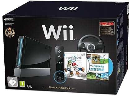 Nintendo Wii Mario Kart Pak Konsole Inkl Wii Sports Mario Kart Wii Wii Lenkrad Remote Plus Controller Schwarz Amazon De Games
