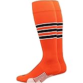 MadSportsStuff Dugout Striped Baseball Socks | Youth & Adult Over the Calf | Made in the USA