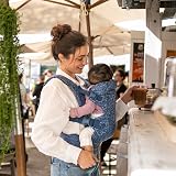 Infantino Flip 4-in-1 Baby Carrier Floral Navy Ergonomic Front Back view 7
