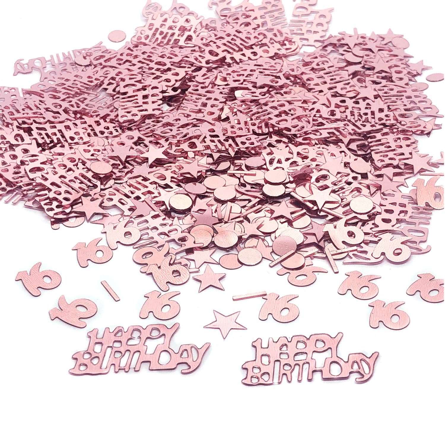 YouU Happy Birthday Party Table Confetti - Twinkle Stars Foil Metallic Sequins Confetti Birthday Party and Special Events Table Scatters Decorations Confetti Decorations, 35g/700pcs（Rose gold） (16)