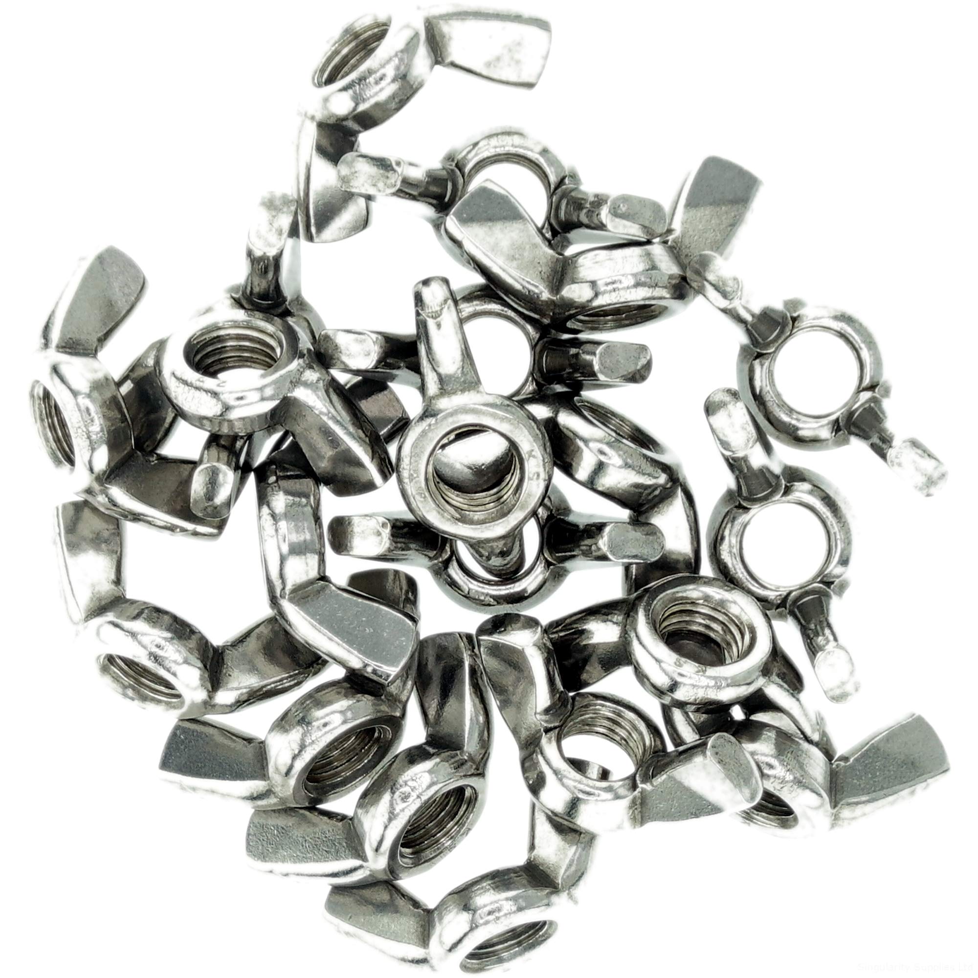 M8 (8mm) Wing Nut - Stainless Steel (A2) (Pack of 20)