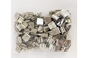 FEZIHEGH JIEDE 100 PCS Metal Wick Sustainer,Wick Holder for Wood Wick Candle